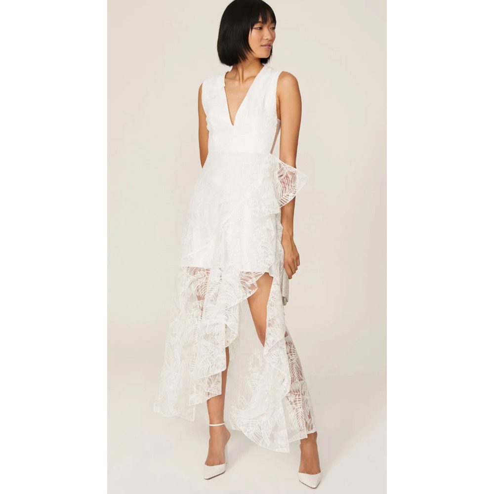 One33 Social Embroidered Lace Dress in White Size 8